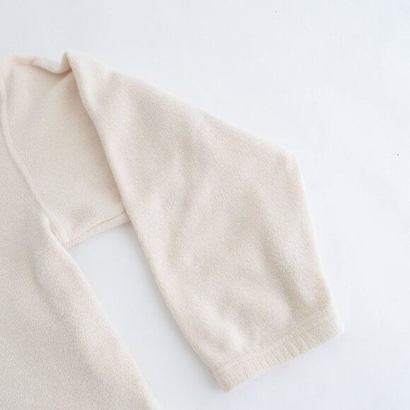 Vintage Fila Cream Embroidered Logo Crew Neck Fleece Sweater Medium - Picture 4 of 10